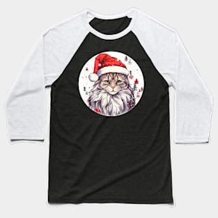 Maine Coon Cat Xmas, Love Cats Baseball T-Shirt